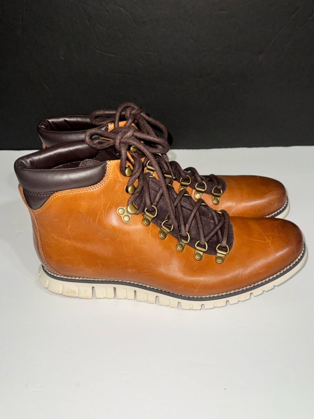 Cole Haan I Zero Grand I Men's I Brown Leather Lace-Up Boots
